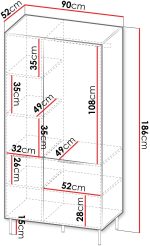 Ντουλάπα Almera δίφυλλη - Image 3