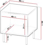 Σετ 2 κομοδίνα Almera - Image 3