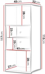 Βιτρίνα Calabrini κρεμαστή-Cashmere - Image 3