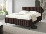 Επενδυμένο κρεβάτι Lewezo-Kafe-140 x 200 - Image 2