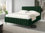 Επενδυμένο κρεβάτι Lewezo-Prasino Skouro-140 x 200 - Image 2