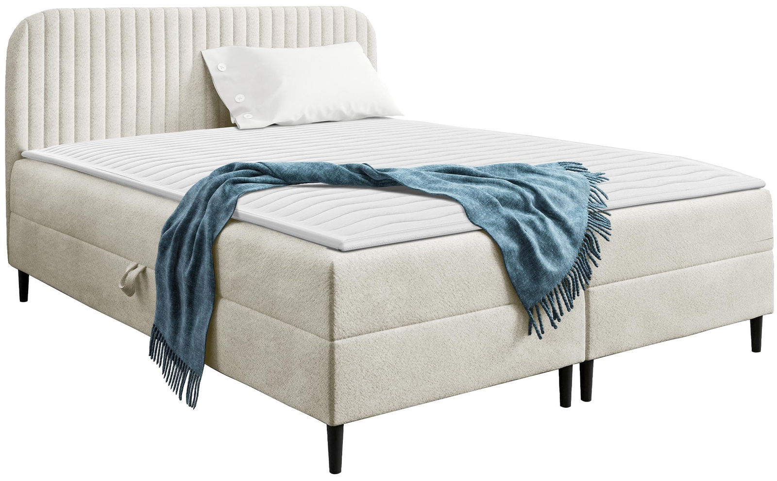 image_888077__box_best_1.no_11__4 Επενδυμένο κρεβάτι Box Best I-Krem-200 x 200 - Image 1