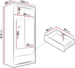 Ντουλάπα Majorka 103 δίφυλλη - Image 3