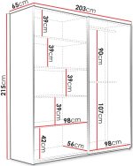 Ντουλάπα Sintra 203 συρόμενη-Leuko Fusiko - Image 3