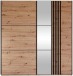 Ντουλάπα Sintra 203 συρόμενη-Fusiko-Mavro - Image 4