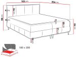 Επενδυμένο κρεβάτι Box Best II-Mauro-200 x 200 - Image 3
