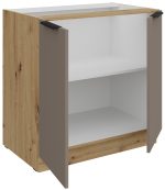 Επιδαπέδιο ντουλάπι Arianna 80 D 2F BB-Γκρέζ - Image 2