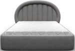 Επενδυμένο κρεβάτι Circle-140 x 200-Γκρι - Image 4