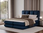 Επενδυμένο κρεβάτι Tario-Μπλε-160 x 200 - Image 4