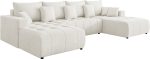 Γωνιακός καναπές Fabio U-Λευκό