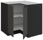 Επιδαπέδιο ντουλάπι γωνιακό Arianna 90x90 DN 2F BB-Γκρι - Image 2