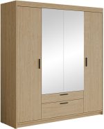 Ντουλάπα τετράφυλλη Elena 4DM-Φυσικό