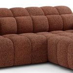 Γωνιακός καναπές Comfora-Κεραμιδί-Δεξιά