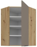 Κρεμαστό ντουλάπι γωνιακό Arianna 60x60 GN 90 1F-Γκρέζ - Image 2