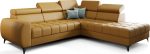 Γωνιακός καναπές Calyra Lthr-Μουσταρδί-Δεξιά