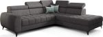 Γωνιακός καναπές Calyra-Ανθρακί-Δεξιά