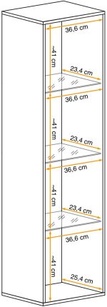 Κρεμαστή βιτρίνα Fly III-Cashmere - Image 3