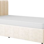 Επενδυμένο Κρεβάτι Mossa-Κρεμ