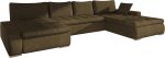 Γωνιακός καναπές Caro-Καφέ