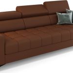 Καναπές Calyra Τριθέσιος Lthr-Κεραμιδί