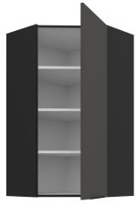 Κρεμαστό ντουλάπι γωνιακό Arianna 60x60 GN 108 1F-Γκρι - Image 2