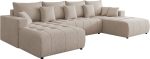 Γωνιακός καναπές Fabio U-Μπεζ