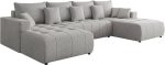 Γωνιακός καναπές Fabio U-Γκρι Ανοιχτό