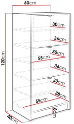 Παπουτσοθήκη Tireno 3K-Μαύρο - Image 3