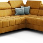 Γωνιακός καναπές Calyra-Μουσταρδί-Δεξιά