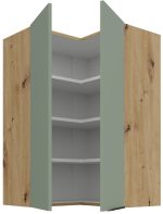 Κρεμαστό ντουλάπι γωνιακό Arianna 60x60 GN 90 2F-Φυστικί - Image 2