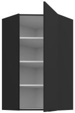 Κρεμαστό ντουλάπι γωνιακό Arianna 60x60 GN 108 1F-Μαύρο - Image 2