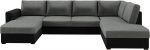 Γωνιακός καναπές Wilma-Γκρι - Μαύρο-Δεξιά
