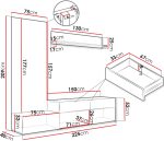 Σύνθετο Σαλονιού Narezi I-Λευκό - Φυσικό - Image 2