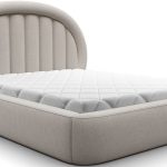 Επενδυμένο κρεβάτι Circle-160 x 200-Μπεζ