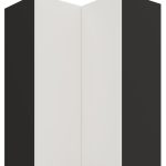 Κρεμαστό ντουλάπι γωνιακό Arianna 60x60 GN 90 2F-Λευκό