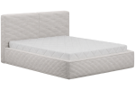 Επενδυμένο κρεβάτι Milora-Λευκό-180 x 200