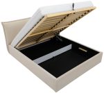 Επενδυμένο κρεβάτι Pirkun-140 x 200-Εκρού - Image 5