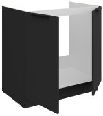 Επιδαπέδιο ντουλάπι νεροχύτη Arianna 80 ZL 2F-Μαύρο - Image 2