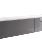 Έπιπλο τηλεόρασης  Lowboard D 180-Λευκό-Γκρι Γυαλιστερό