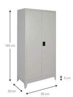 Μεταλλική ντουλάπα Damian 2D - Image 5