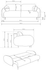 Καναπές - κρεβάτι Saron-Mpez - Image 3