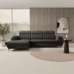 Γωνιακός καναπές Blanc-Gkri Skouro-Αριστερή - Image 2