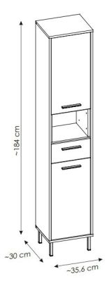 Στήλη μπάνιου Melopi-Μήκος: 35.6 εκ. - Image 3