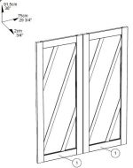 Σετ 2 γυάλινες πόρτες βιβλιοθήκης Orleans - Image 3