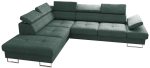 Γωνιακός καναπές Gelito-Prasino Skouro-Αριστερή