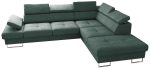 Γωνιακός καναπές Gelito-Prasino Skouro-Δεξιά