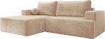 Γωνιακός καναπές Mivo-Beige-Αριστερή