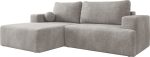 Γωνιακός καναπές Mivo-Silver Gray-Αριστερή
