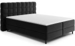 Επενδυμένο κρεβάτι Mecan-Μαύρο-180 x 200