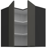 Κρεμαστό ντουλάπι γωνιακό Arianna 60x60 GN 72 2F-Γκρι - Image 2